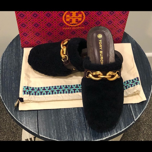 Tory Burch Shearling Clogs - Picture 6 of 8